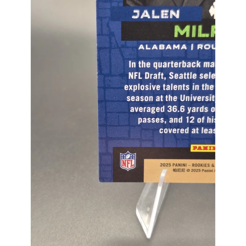 2025 Panini Rookies and Stars Jalen Milroe #11 Draft Class Purple /35 Seahawks